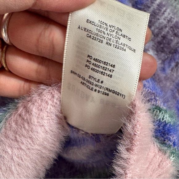 Sunday Best Aritzia Reese 90s Y2K Striped Fleece Cardigan Size Medium - Picture 11 of 14